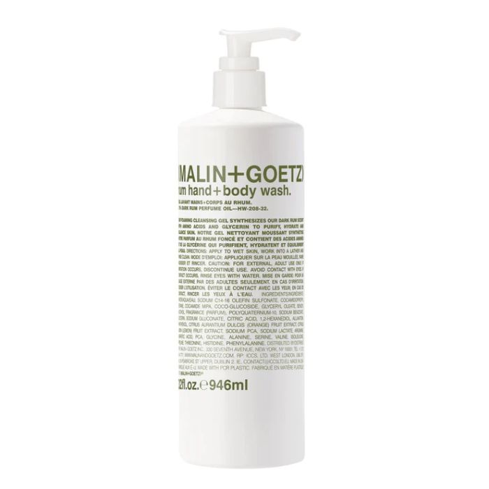 rum hand+body wash 32oz.